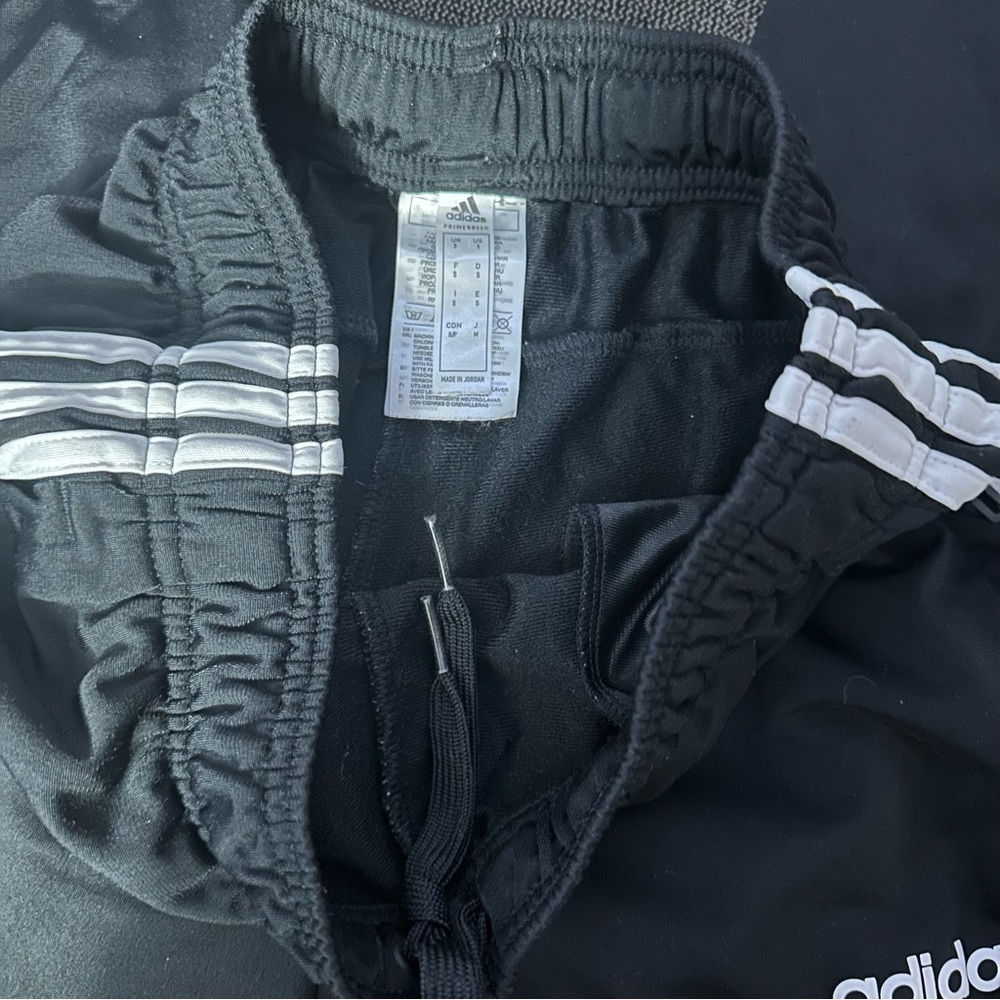 Adidas 3 Stripe Tapered Track Pants/Joggers With Zippered Pockets - Picture 5 of 5